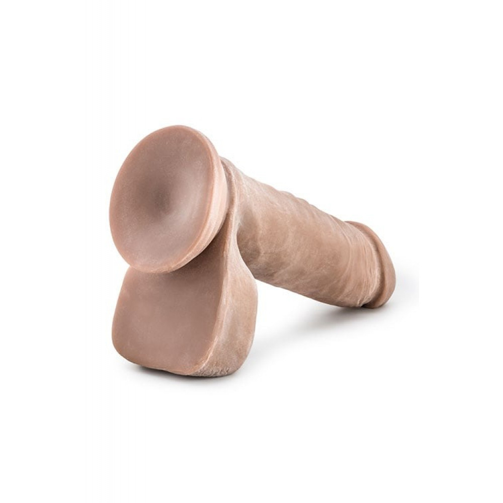 Секс игрушки - Фаллоимитатор реалистичный с мошонкой Blush Au Naturel на присоске, мулат 3