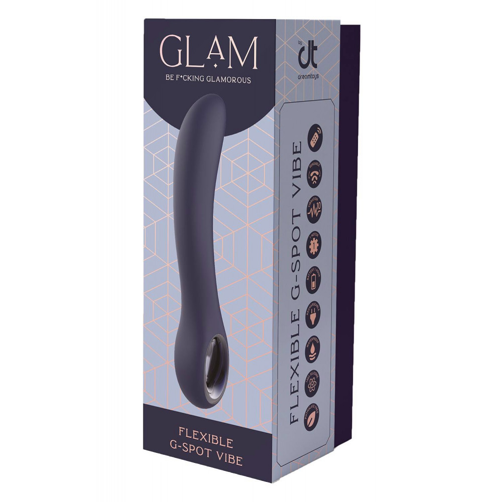Секс игрушки - Гибкий вибратор для точки G Dream Toys Glam Flexible G-Spot, синий 5