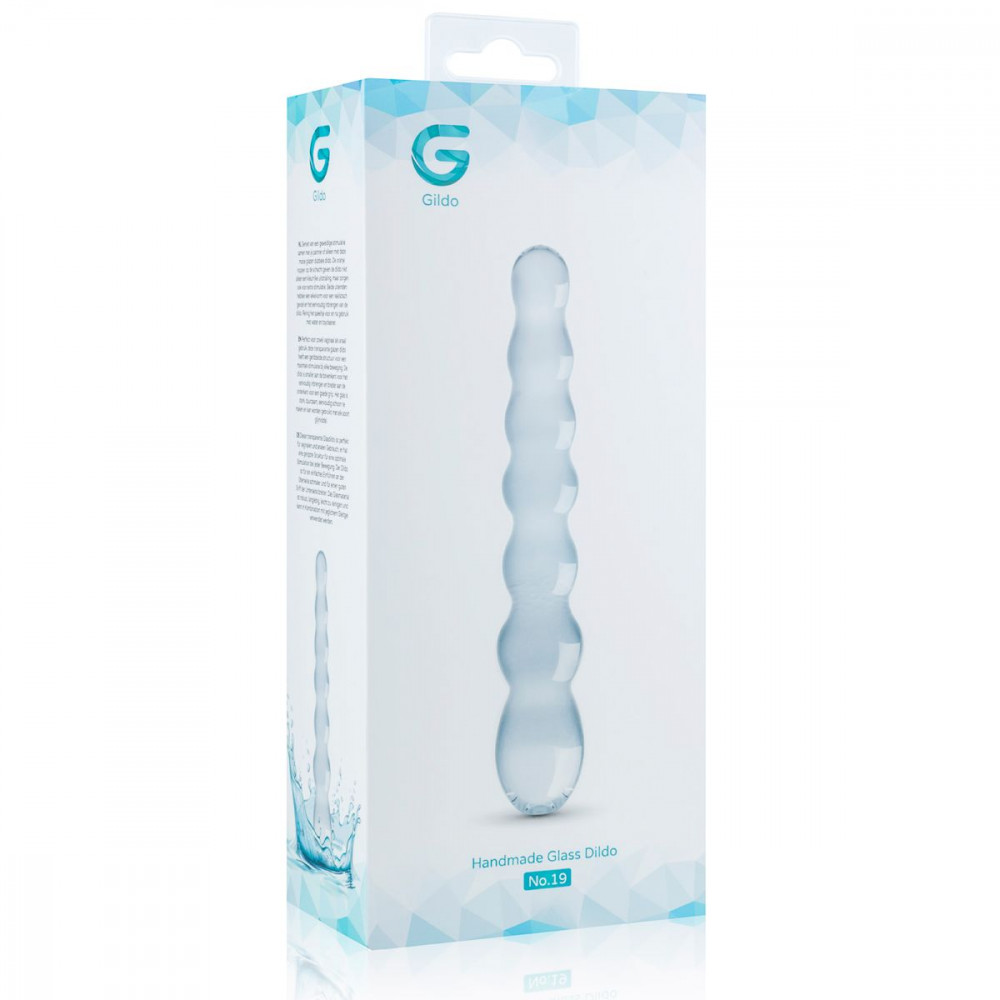 Дилдо - Стеклянный дилдо в виде бусин Gildo Glass Dildo No. 19 4