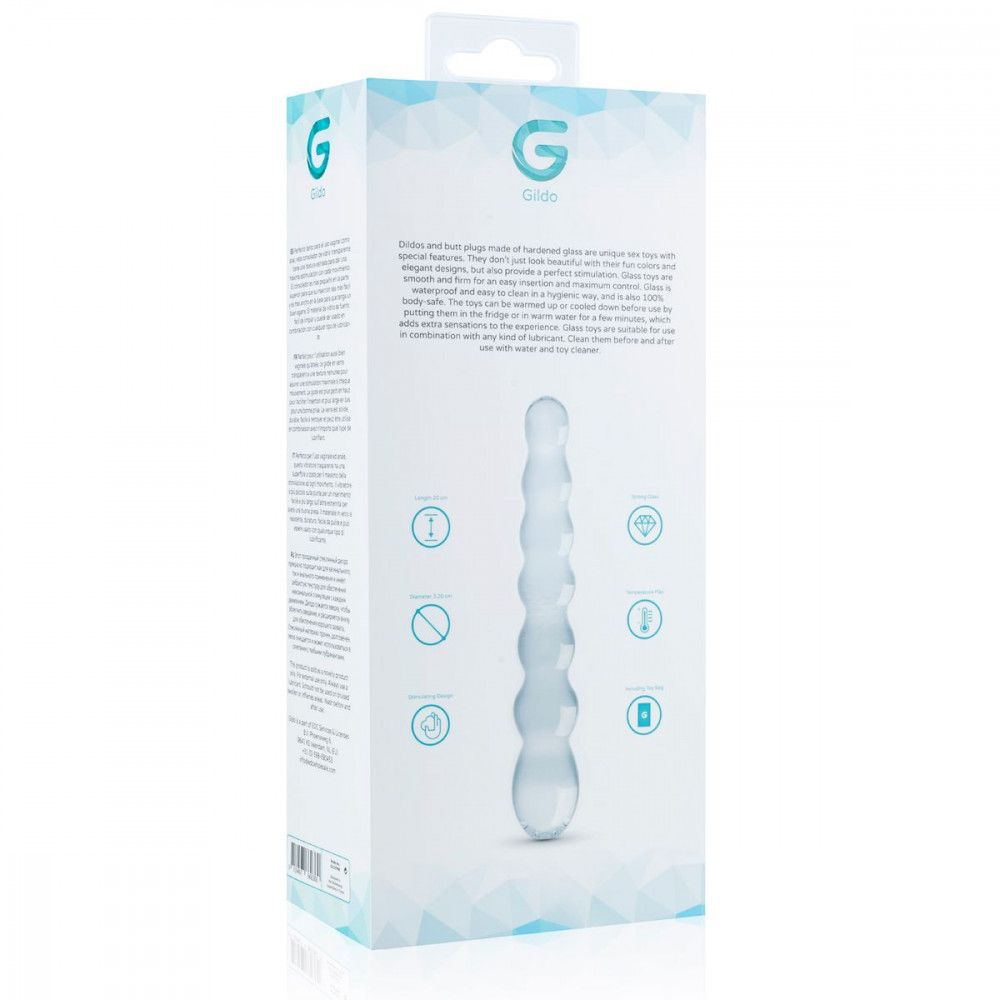 Дилдо - Стеклянный дилдо в виде бусин Gildo Glass Dildo No. 19 3