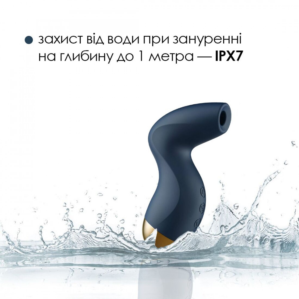 Вибраторы вакуумные - Вакуумный клиторальный стимулятор Svakom Pulse Pure Navy Blue, 5 режимов, 5 интенсивностей в каждом 6