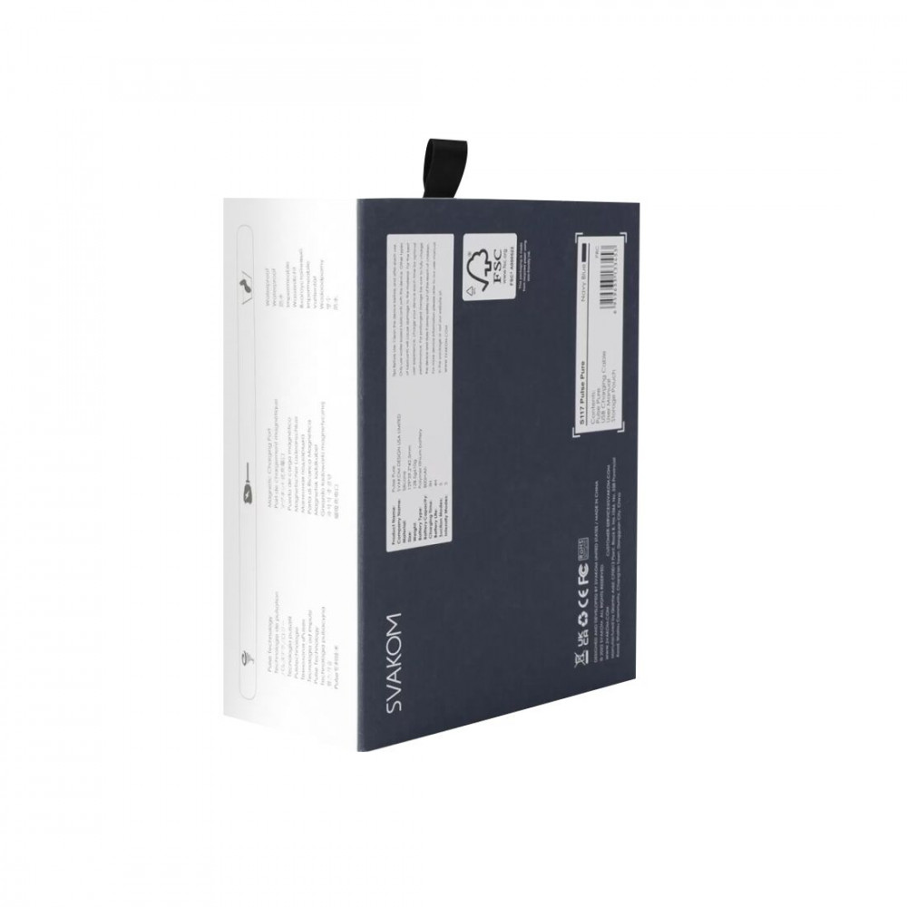 Вибраторы вакуумные - Вакуумный клиторальный стимулятор Svakom Pulse Pure Navy Blue, 5 режимов, 5 интенсивностей в каждом 1