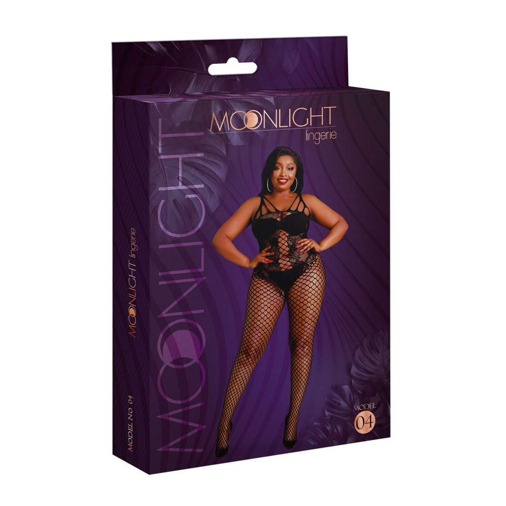 Эротическое боди - Бодистокинг Moonlight Plus Model 04 XL-XXXL Black, с доступом 2
