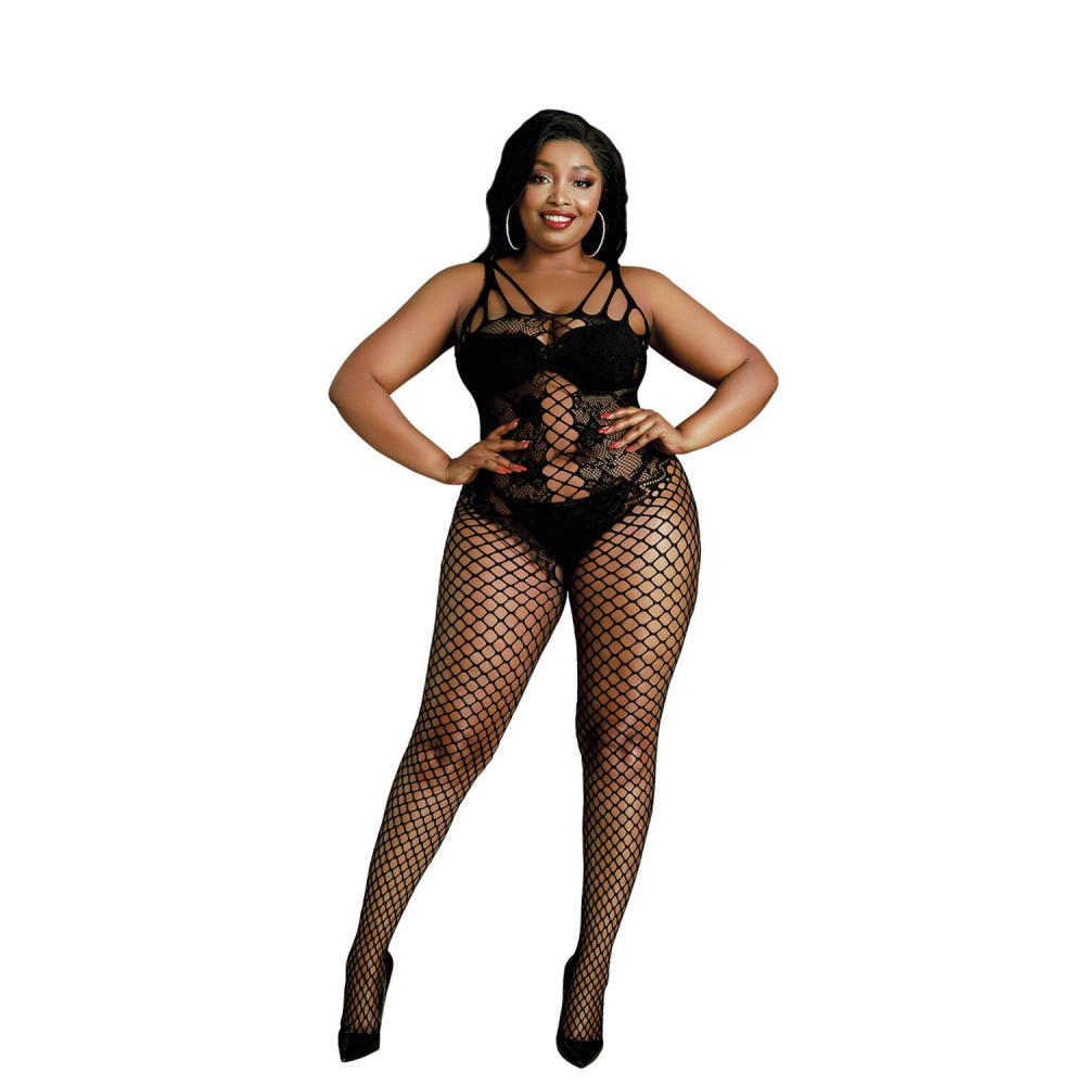 Эротическое боди - Бодистокинг Moonlight Plus Model 04 XL-XXXL Black, с доступом