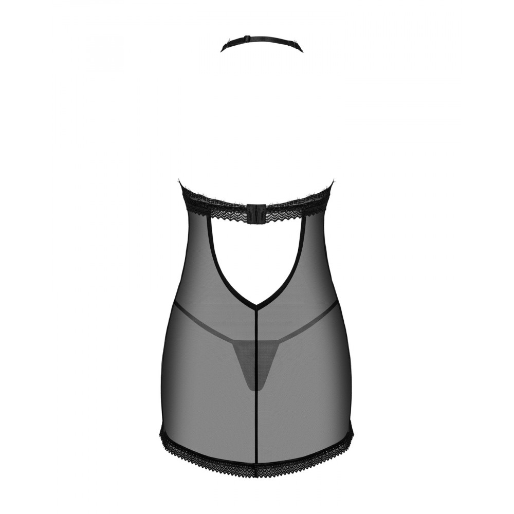 Эротические пеньюары и сорочки - Пеньюар Obsessive Medilla chemise & thong XL/2XL 4