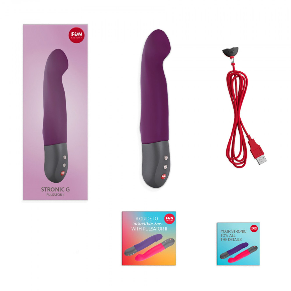 Вибраторы пульсаторы - Пульсатор для точки G Fun Factory STRONIC G FORTE sage green, 8 режимов, супермощный 5