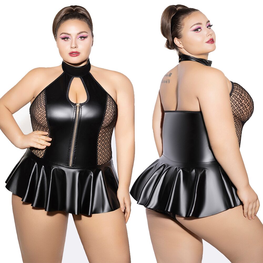 Эротическое боди - Боди JSY P61158 Black Plus Size