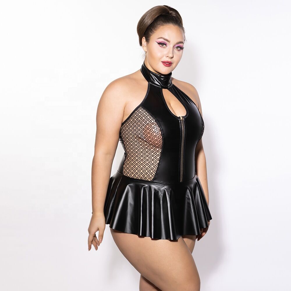 Эротическое боди - Боди JSY P61158 Black Plus Size 4