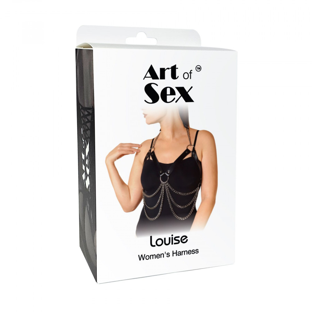 Чокеры, портупеи - Женская портупея Art of Sex - Louise черная XS-2XL, экокожа 3