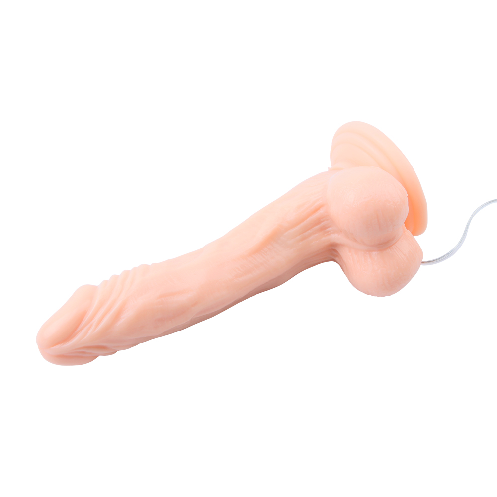 Секс игрушки - Вибратор реалистичный на присоске Chisa Ballsy Super Cock, бежевый, 22 х 3.6 см 3