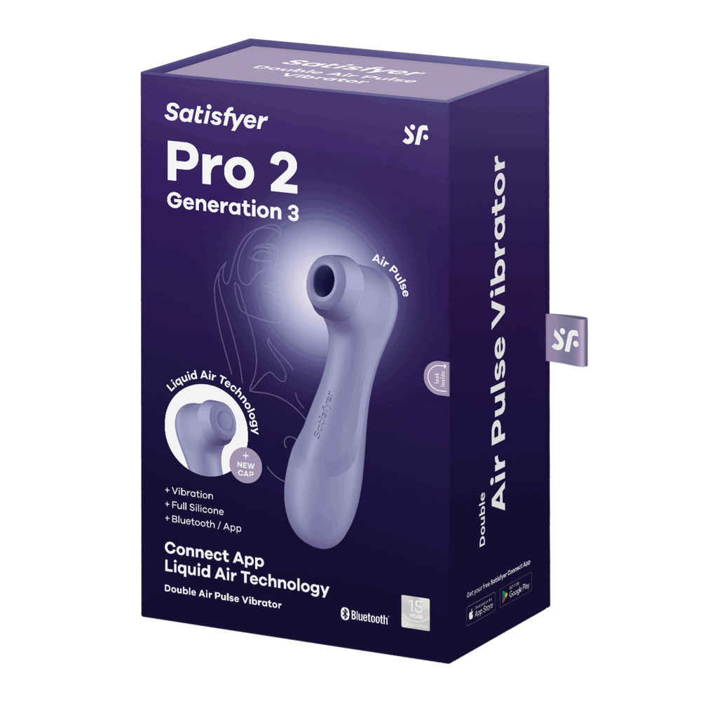 Вибратор - Вакуумный смарт стимулятор для клитора с вибрацией и Liquid Air Pro 2 Generation 3 Connect App цвет: фиолетовый Satisfyer (Германия) 1