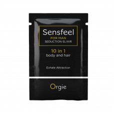Мужской парфюмированный бальзам для волос и тела 10 в 1 SENSFEEL, 2 мл. Orgie