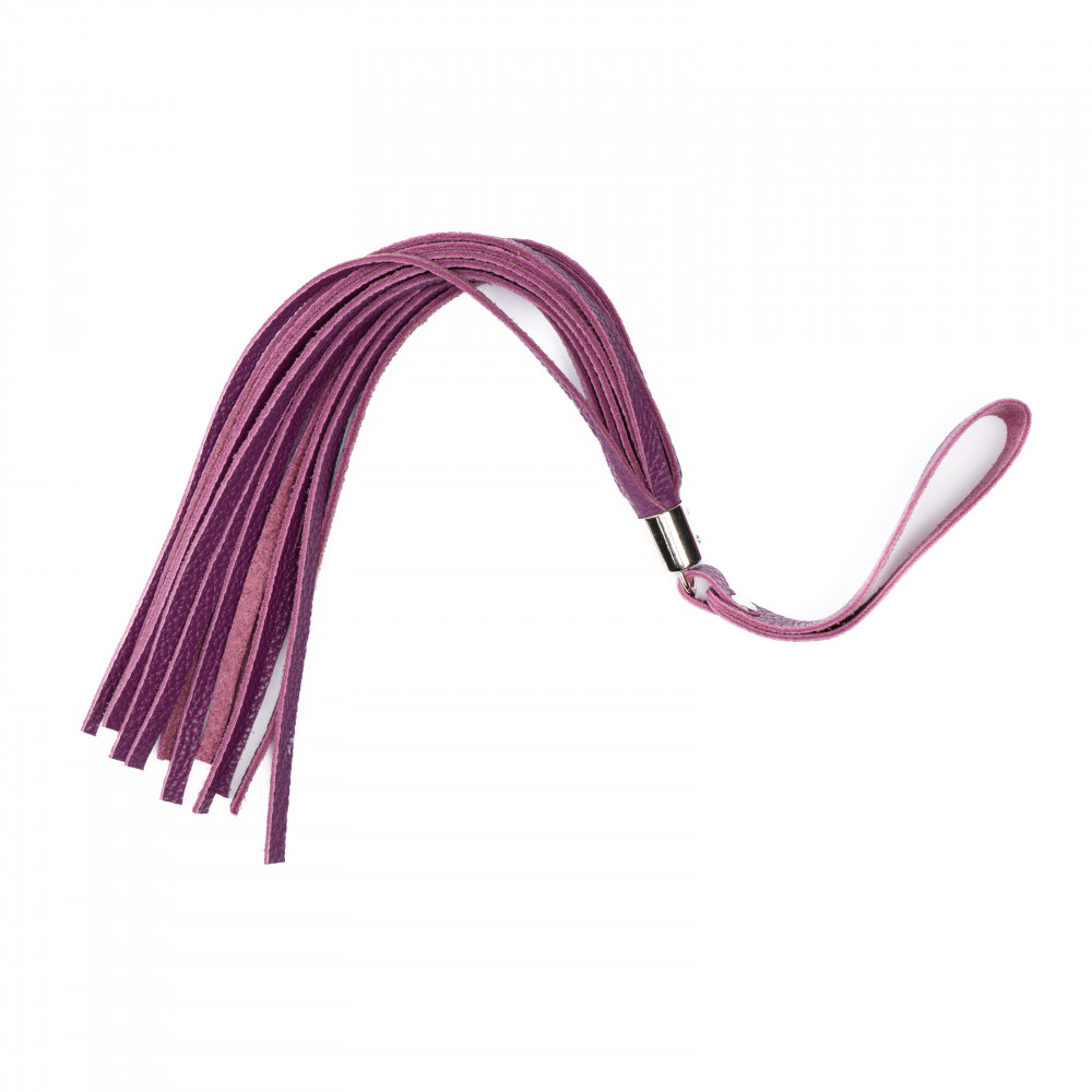 Электростимуляторы - Флоггер из натуральной кожи Flirty Soft Leather - Violet, BM-00024 2