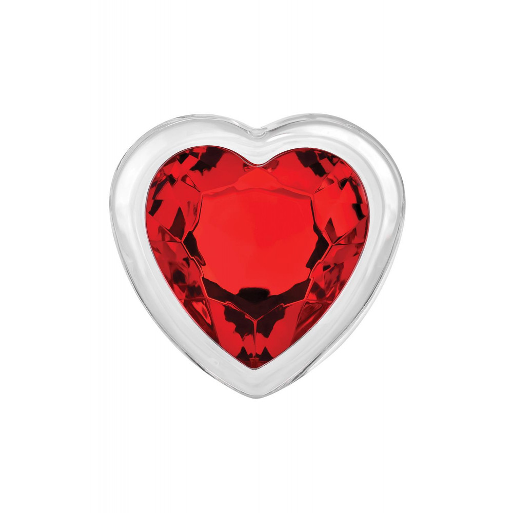 Секс игрушки - Анальная пробка стеклянная ADAM ET EVE RED HEART GEM GLASS PLUG LARGE 4