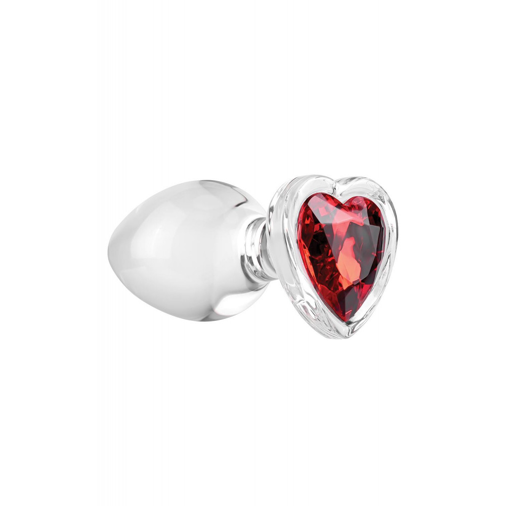 Секс игрушки - Анальная пробка стеклянная ADAM ET EVE RED HEART GEM GLASS PLUG LARGE 5