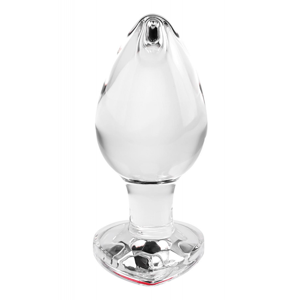 Секс игрушки - Анальная пробка стеклянная ADAM ET EVE RED HEART GEM GLASS PLUG LARGE 3