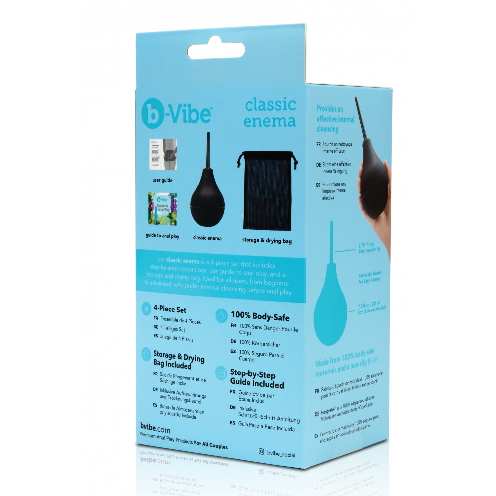 Секс игрушки - Анальный душ B-Vibe Classic Enema, черный 1