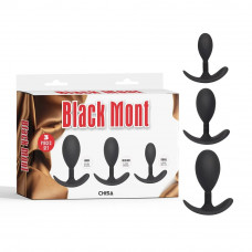 Набор анальных пробок Chisa Black Mont, черный