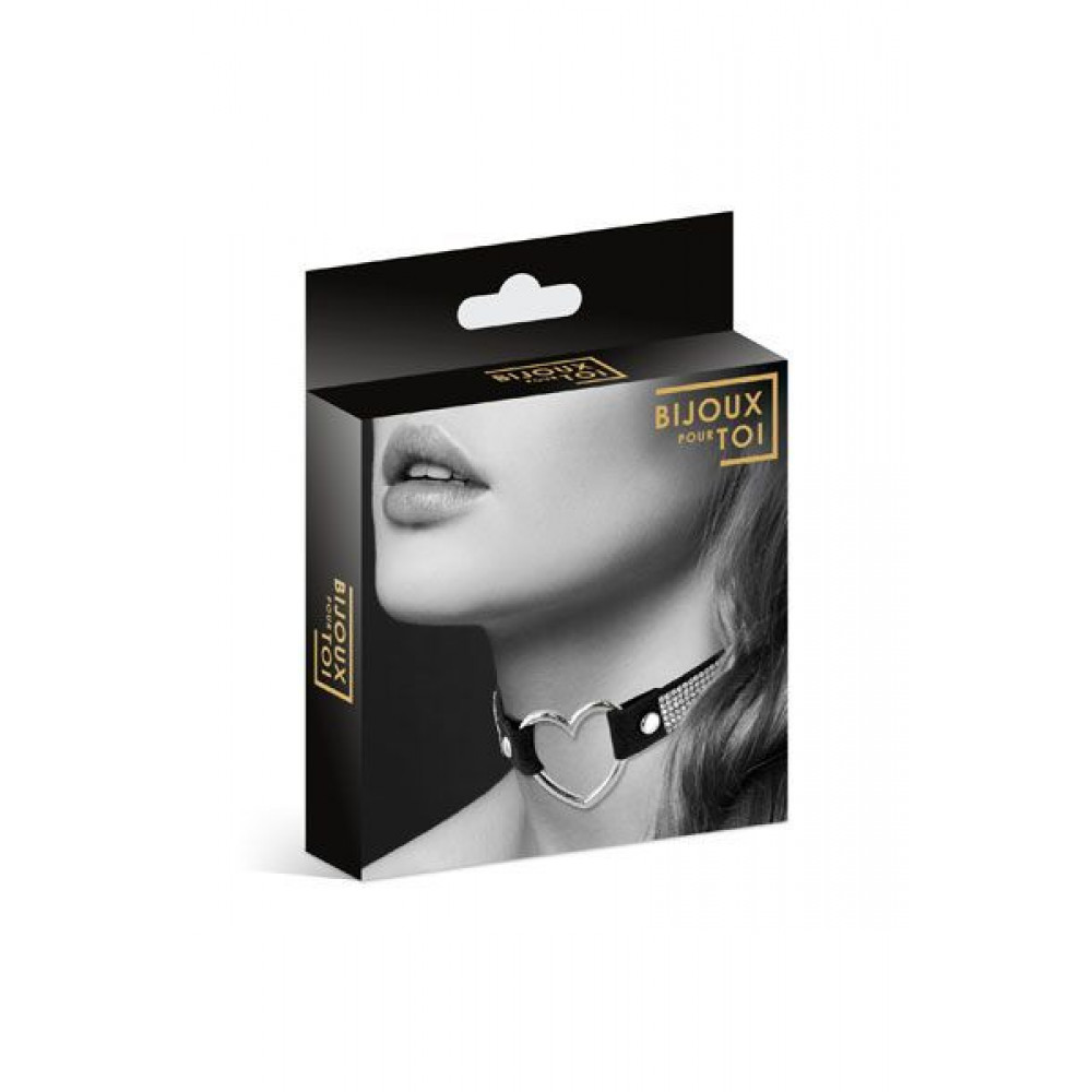 Чокеры, портупеи - Чокер со стразами Bijoux Pour Toi - HEART DIAMOND 1