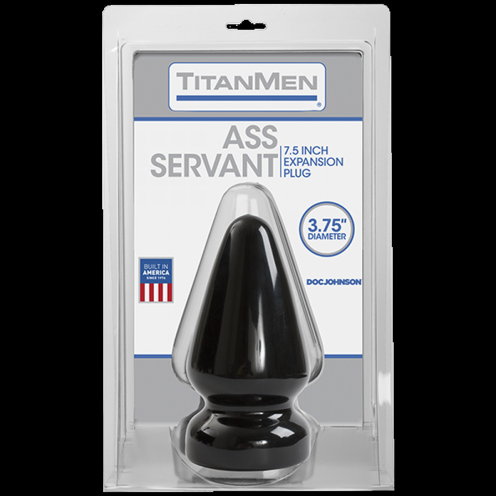 Анальные игрушки - Пробка для фистинга Doc Johnson Titanmen Tools - Butt Plug 3.75 Inch Ass Servant, диаметр 9,4см 1