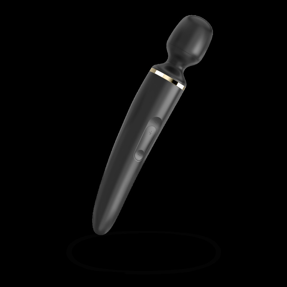 Вибромассажеры - Вибромассажер Satisfyer Wand-er Woman (Black/Gold), водонепроницаемый, мощный, размер XXL