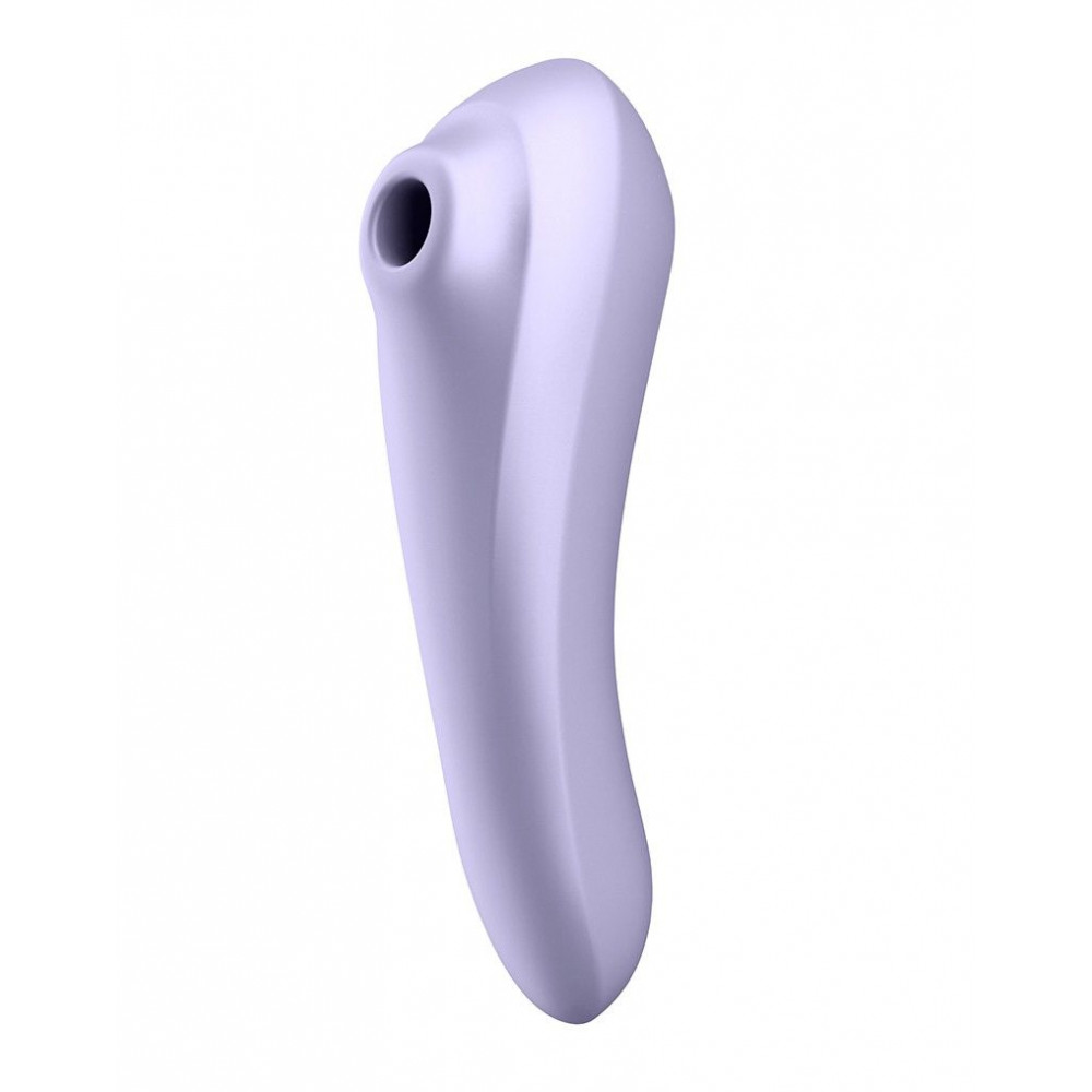 Вибраторы вакуумные - Смарт-вибратор и вакуумный стимулятор 2в1 Satisfyer Dual Pleasure Mauve 1