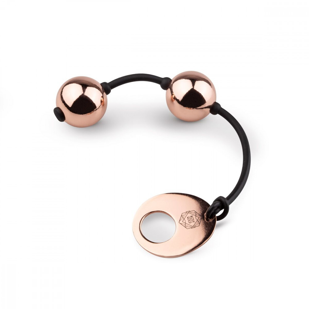 Вагинальные шарики - Металлические вагинальные шарики Rosy Gold - Nouveau Kegel Balls, масса 376 г, диаметр 2,8 см 4