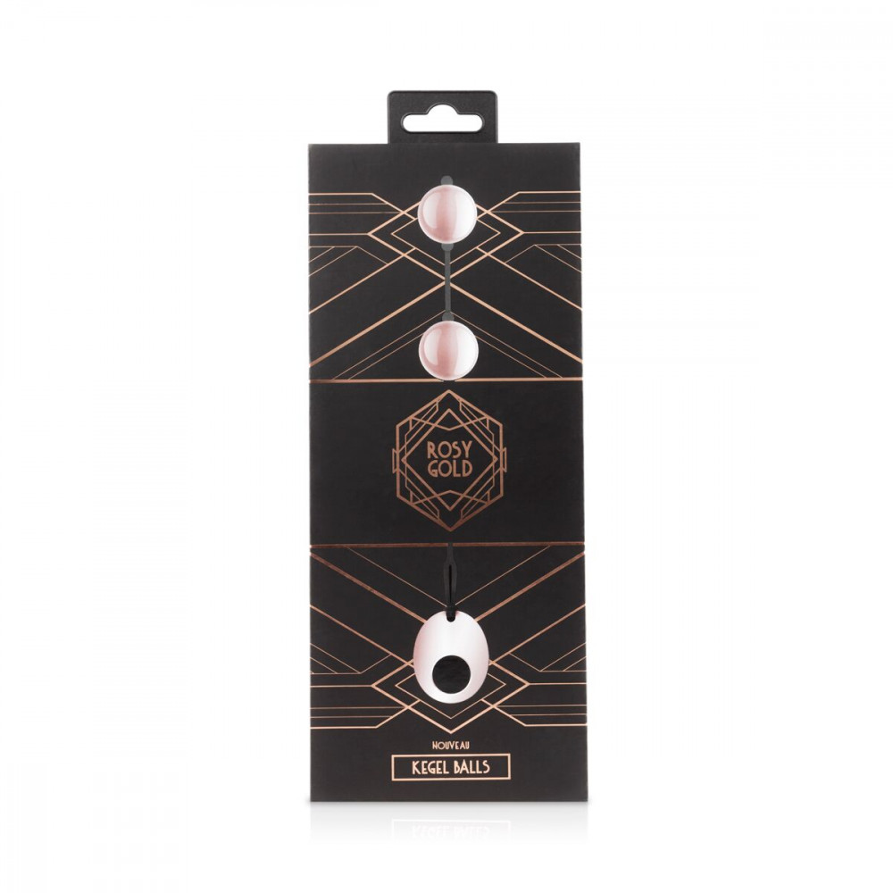 Вагинальные шарики - Металлические вагинальные шарики Rosy Gold - Nouveau Kegel Balls, масса 376 г, диаметр 2,8 см 2