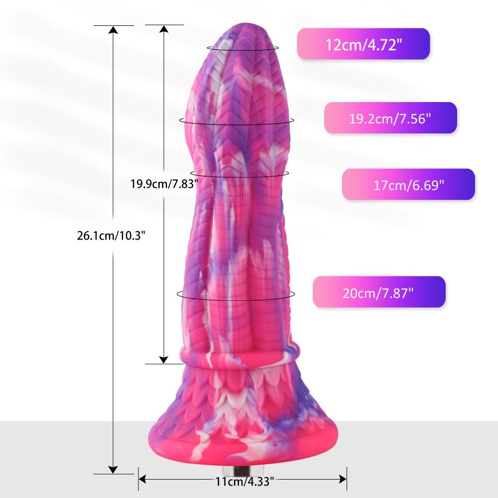Дилдо - Фаллоимитатор для секс-машин Hismith 10.3″ Silicone Monster Dildo Series, система крепления KlicLok  2