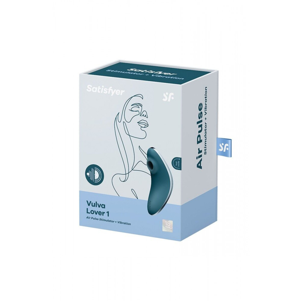 Вибраторы вакуумные - Вакуумный вибратор Satisfyer Vulva Lover 1 Blue 1