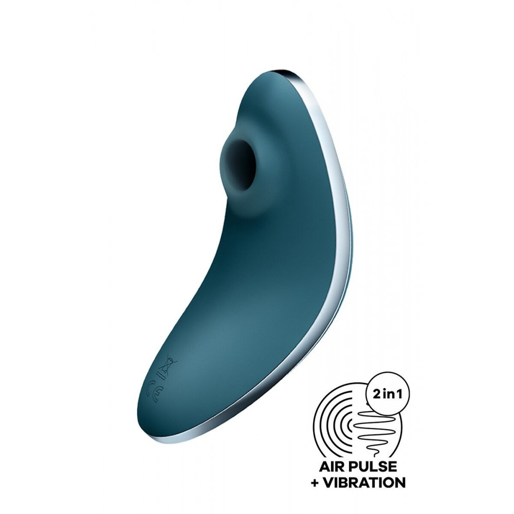 Вибраторы вакуумные - Вакуумный вибратор Satisfyer Vulva Lover 1 Blue