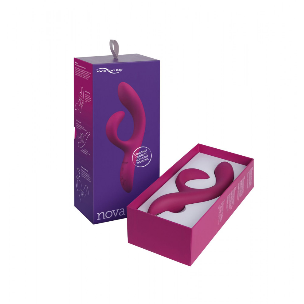 Вибратор-кролик - Смарт вибратор-кролик We-Vibe Nova Fuchsia, эргономичный, регулируемый угол наклона ствола 6