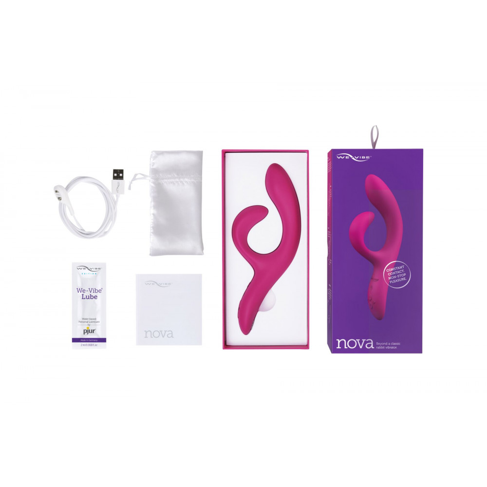 Вибратор-кролик - Смарт вибратор-кролик We-Vibe Nova Fuchsia, эргономичный, регулируемый угол наклона ствола 7