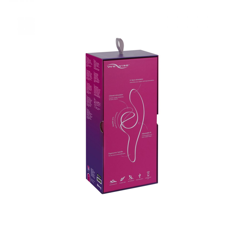 Вибратор-кролик - Смарт вибратор-кролик We-Vibe Nova Fuchsia, эргономичный, регулируемый угол наклона ствола 3