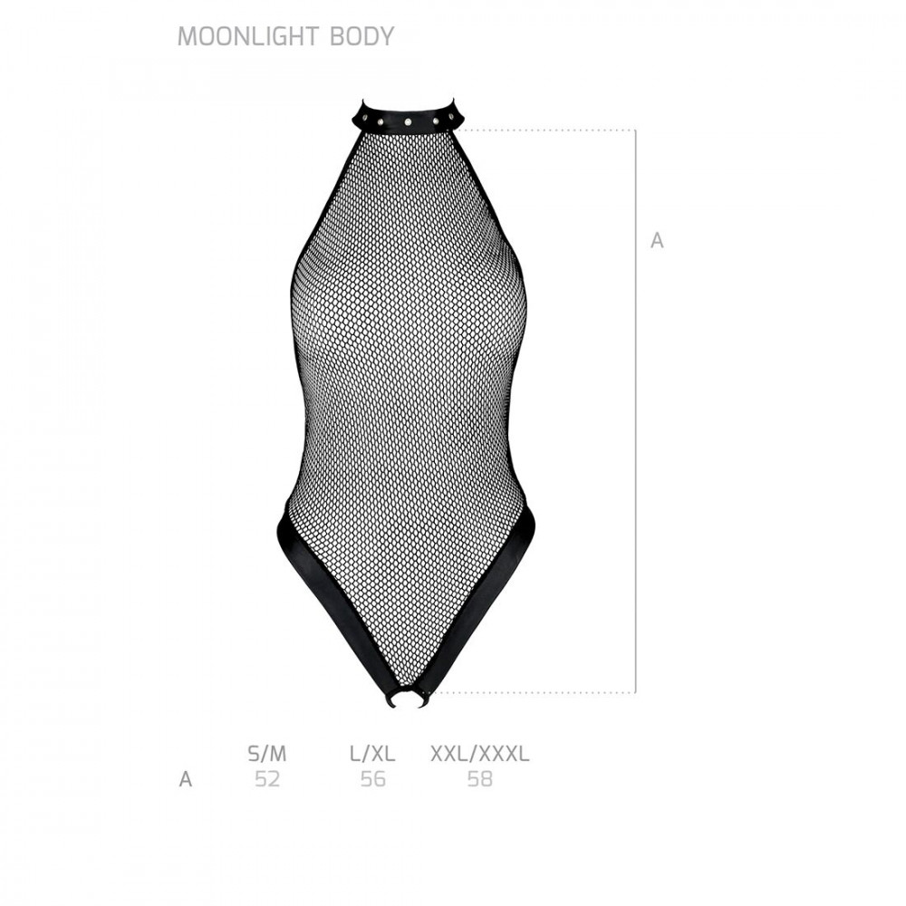 Эротическое боди - Боди-халтер с открытым доступом Passion MOONLIGHT BODY XXL/XXXL black 1