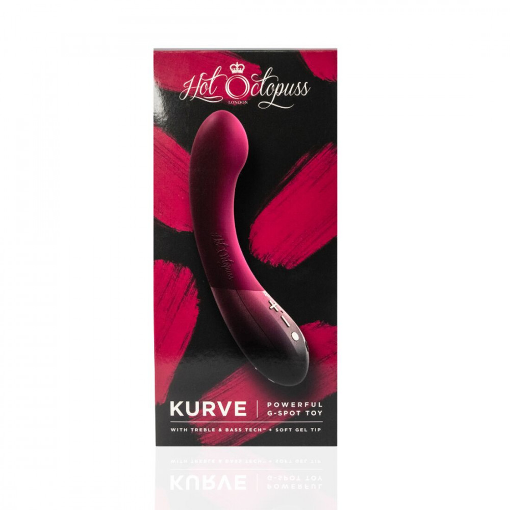 Стимулятор точки G - Вибратор для точки G Hot Octopuss KURVE, Treble and Bass Technology, 2 мотора, мягкий кончик 1