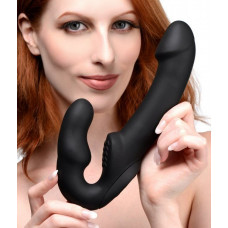 Страпон двойной Evoke Vibrating Strapless Strap-On - Черный