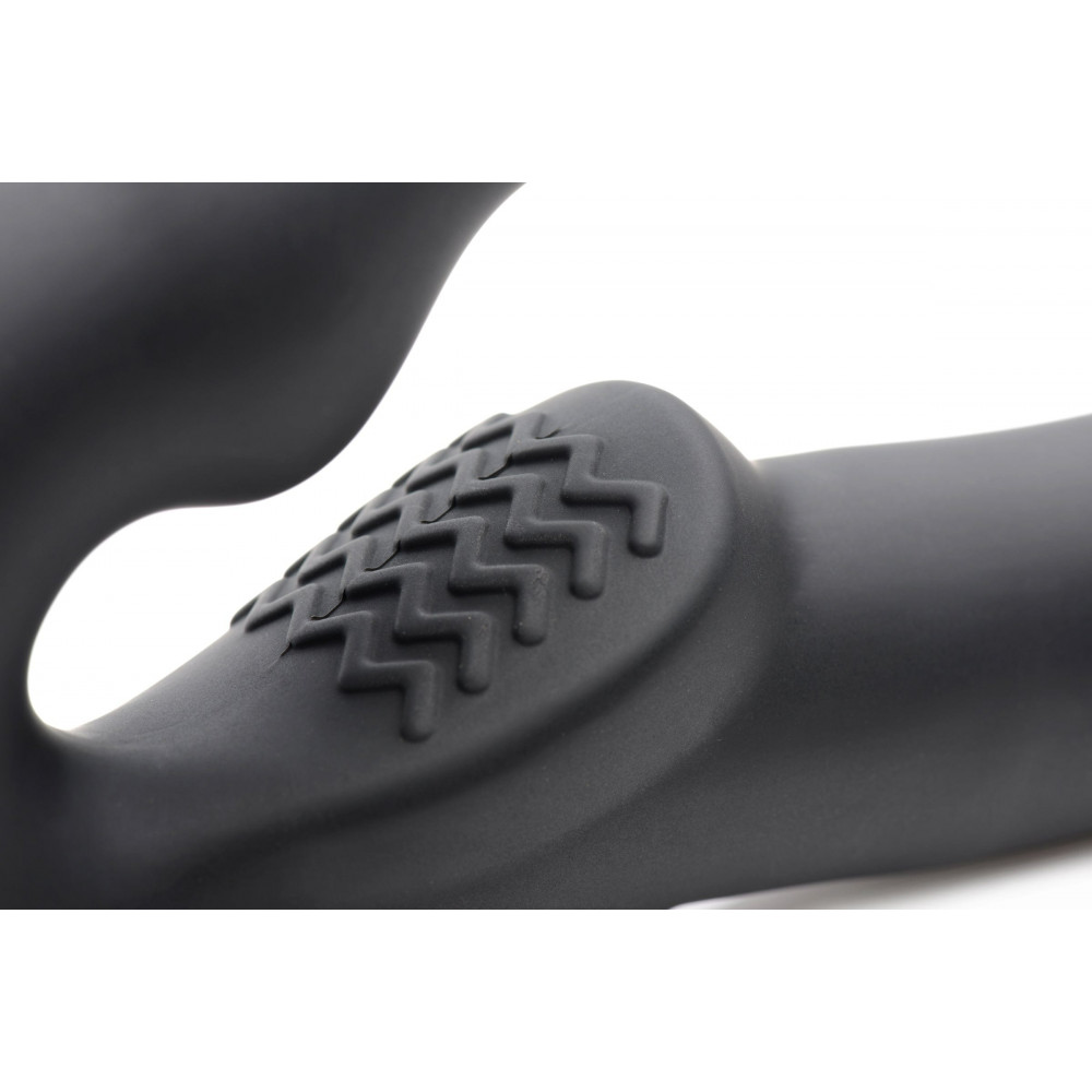 Секс игрушки - Страпон двойной Evoke Vibrating Strapless Strap-On - Черный 3