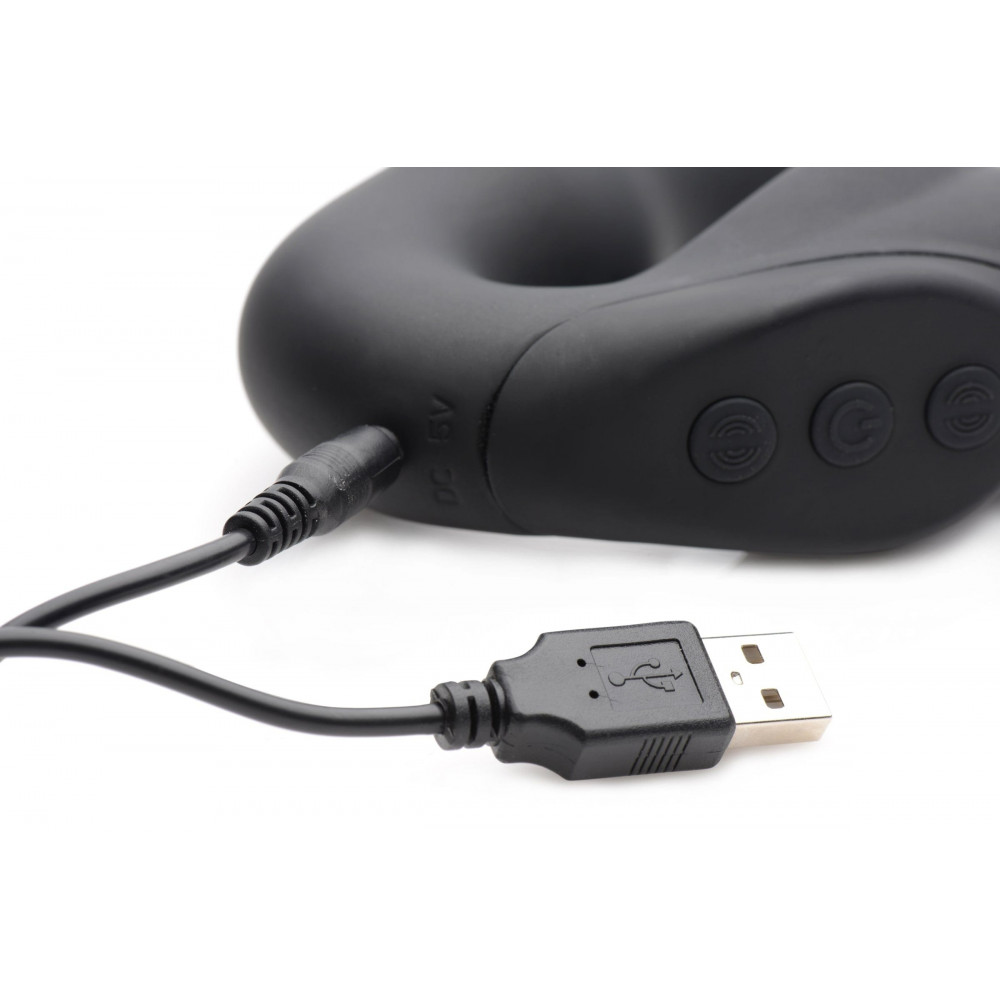 Секс игрушки - Страпон двойной Evoke Vibrating Strapless Strap-On - Черный 2