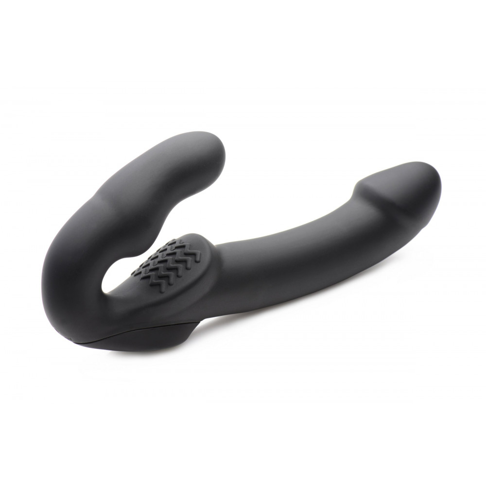 Секс игрушки - Страпон двойной Evoke Vibrating Strapless Strap-On - Черный 4