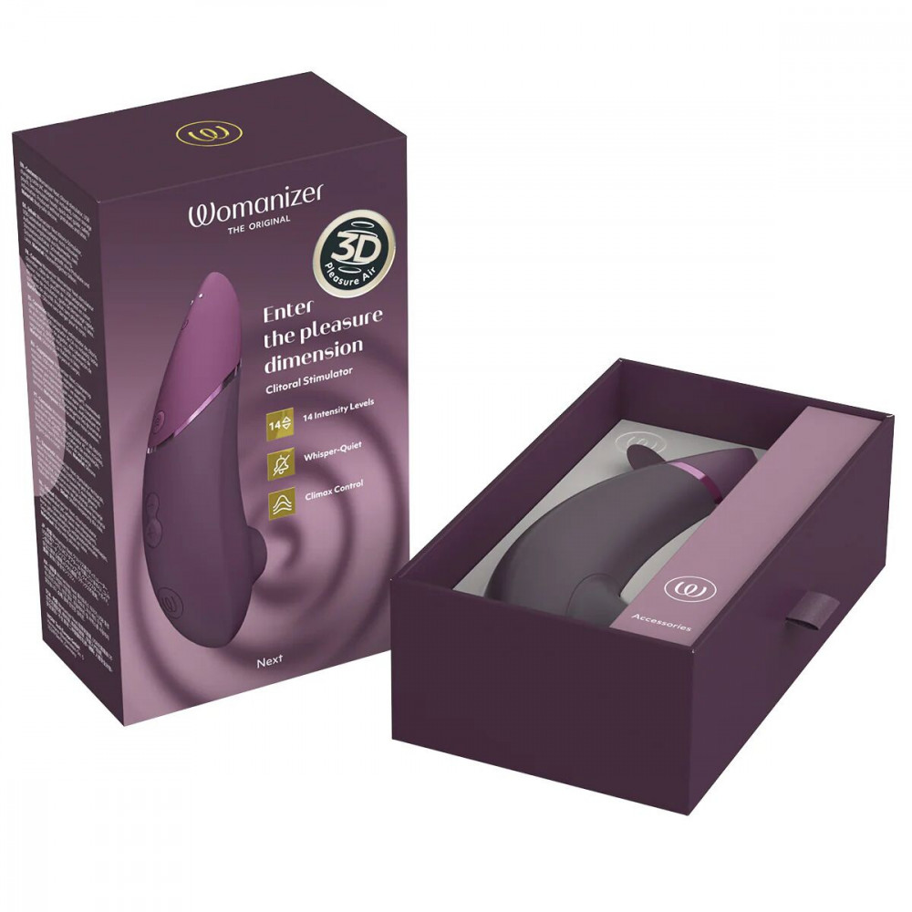 Вибраторы вакуумные - Вакуумный клиторальный стимулятор Womanizer Next Dark Purple 6