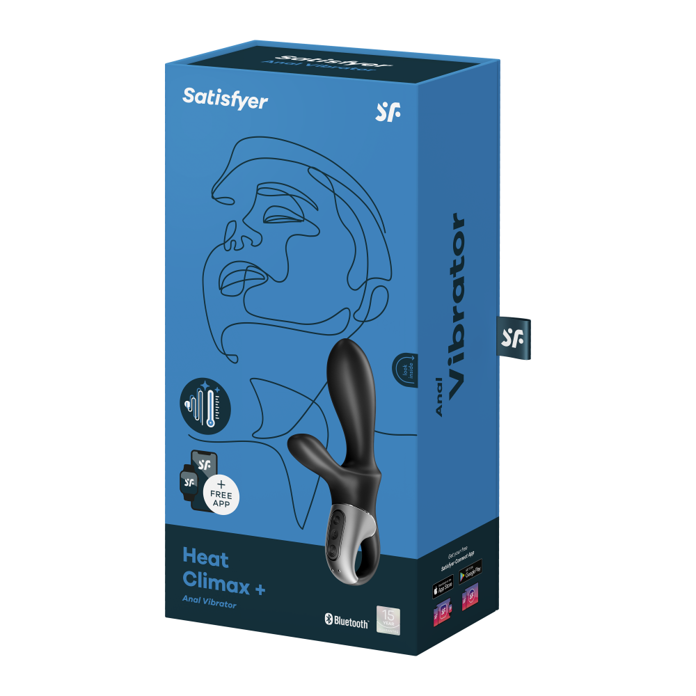 Анальные вибраторы - Анальный вибратор смарт Heat Climax, Satisfyer + стимуляция промежности + подогрев 8