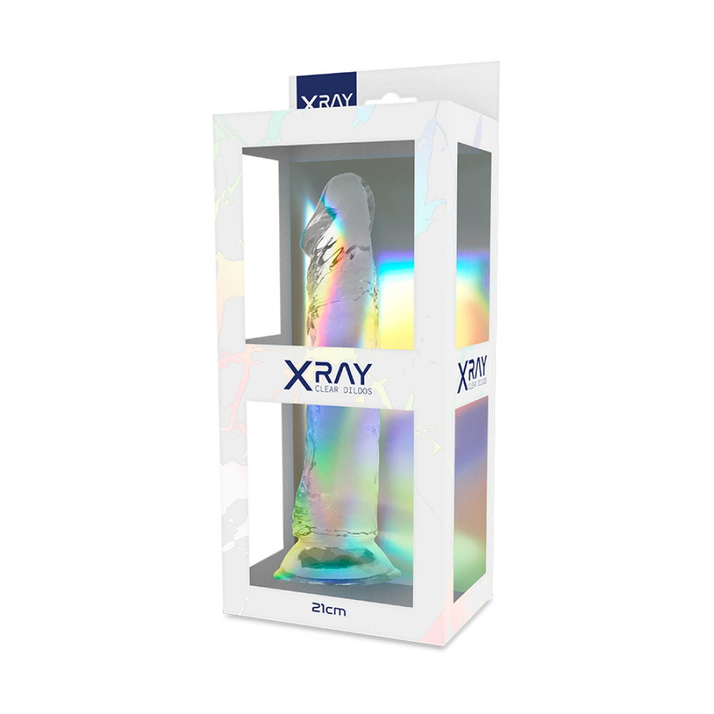 Фаллоимитатор - Прозрачный фаллоимитатор 18 х 4 см XRAY (Испания) 1