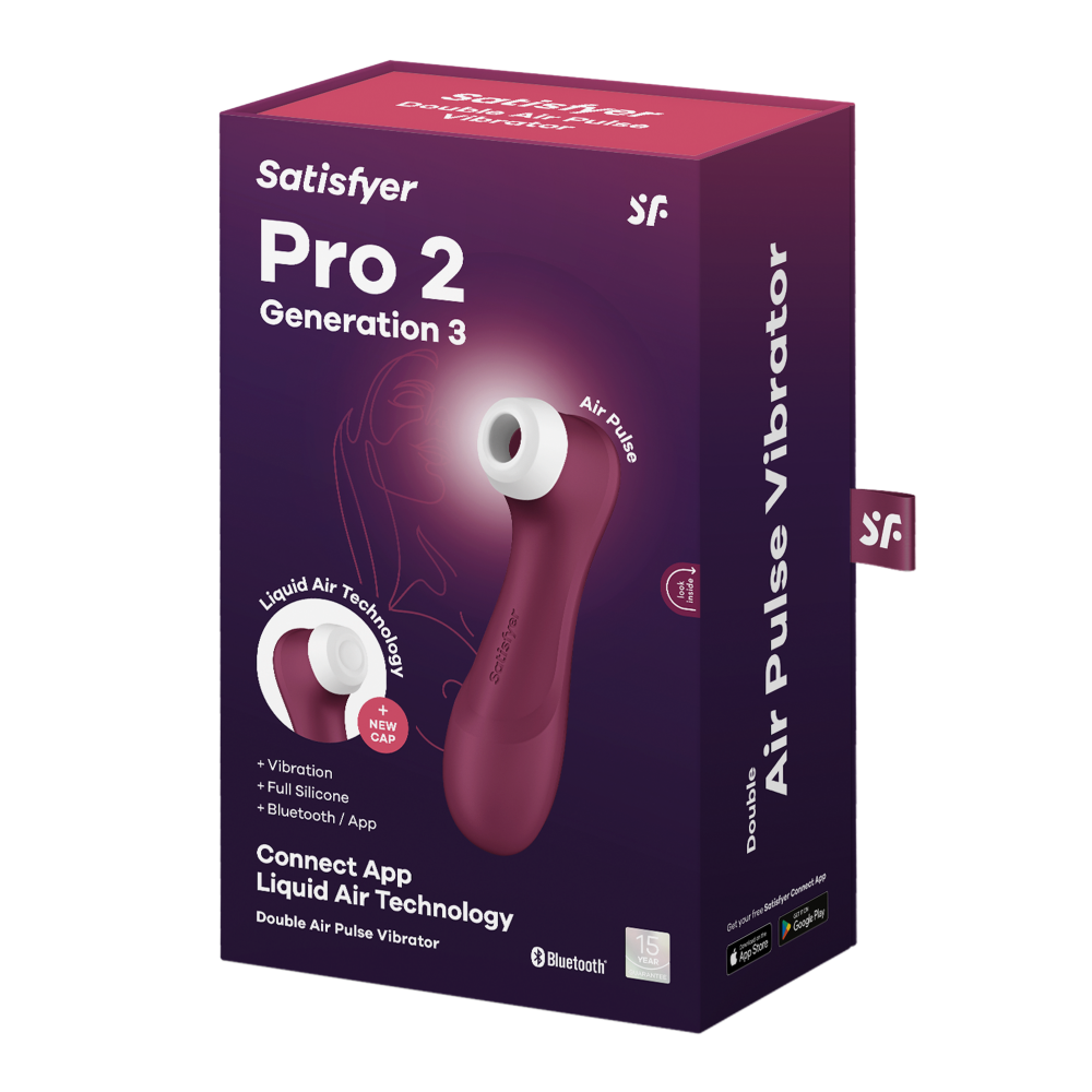 Вибратор - Вакуумный смарт стимулятор для клитора с вибрацией  и Liquid Air Pro 2 Generation 3 Connect App   цвет: фиолетовый Satisfyer (Германия) 1