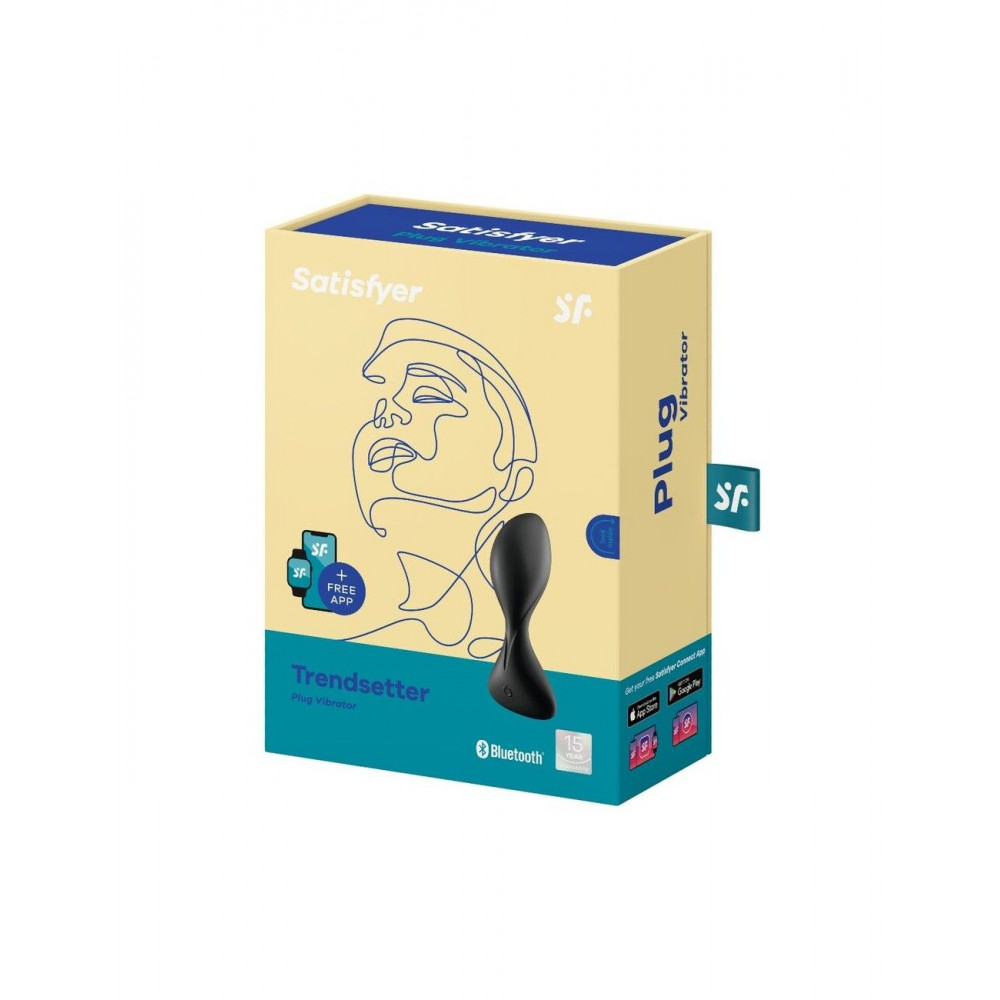 Анальные пробки с вибрацией - Анальная смарт-пробка с вибрацией Satisfyer Trendsetter Black 1