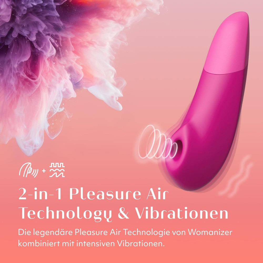 Секс игрушки - Клиторальный вакуумный стимулятор 2 в 1 Womanizer Enhance с вибрацией, розовый 1