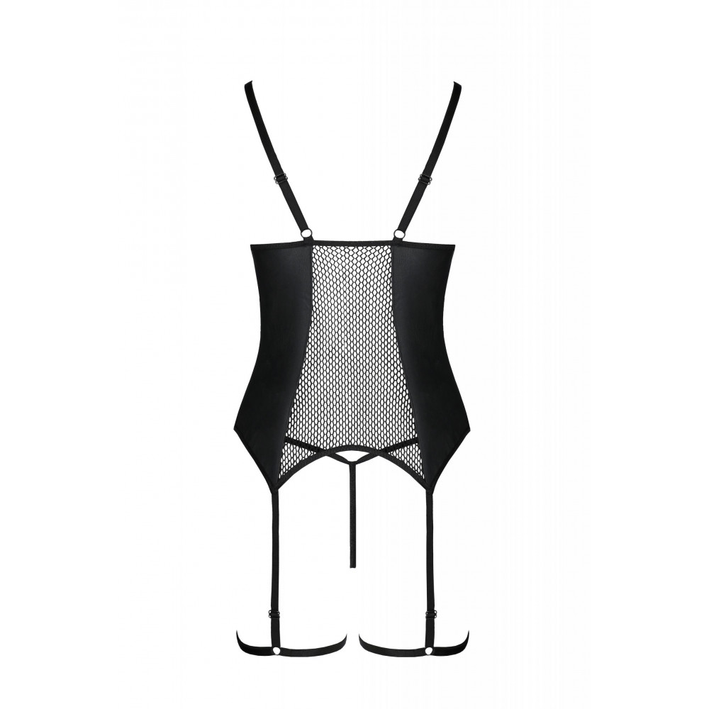 Эротическое белье - Корсет и стринги черный S/M BETH CORSET - Passion 3