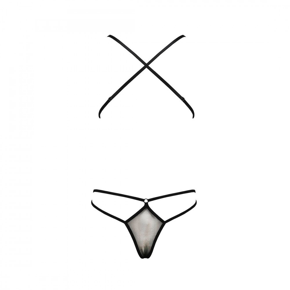 Эротическое боди - Боди монокини с декольте ERZA BODY black L/XL - Passion 1