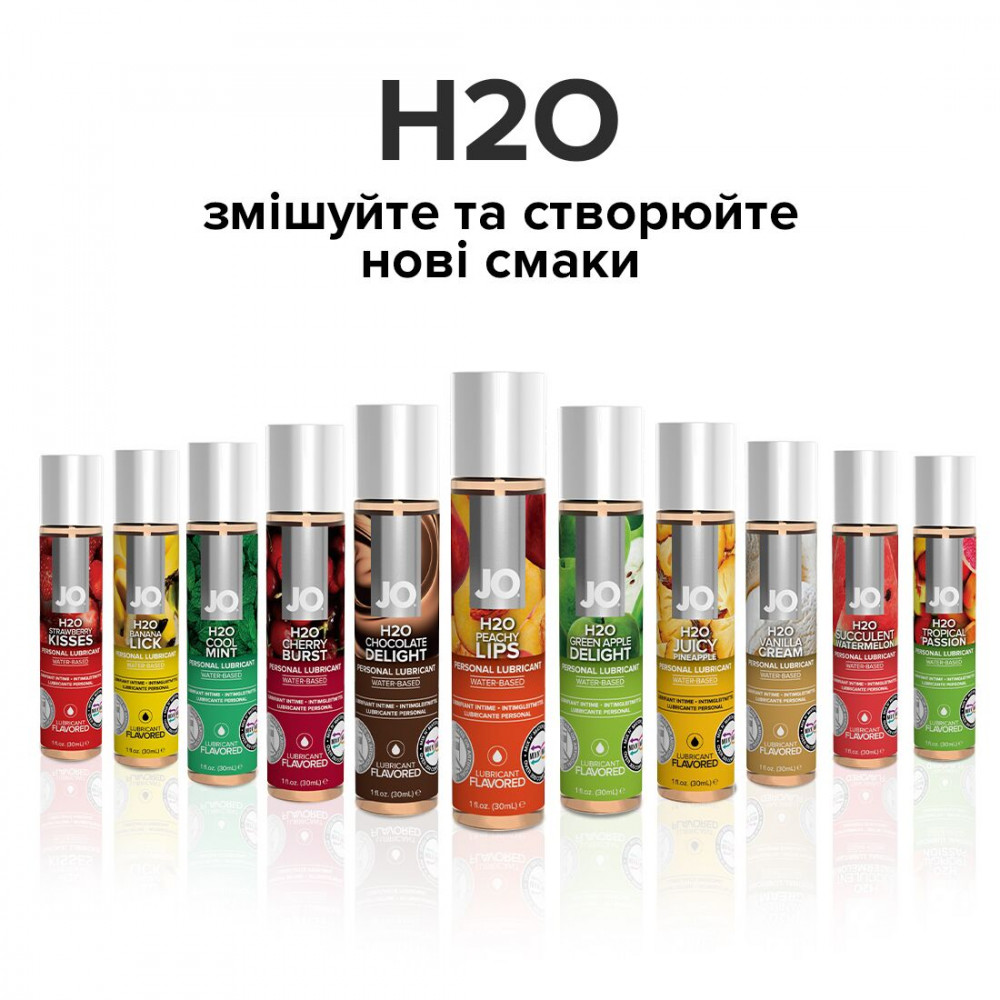 Оральные смазки - Смазка на водной основе System JO H2O — Peachy Lips (120 мл) без сахара, растительный глицерин 1