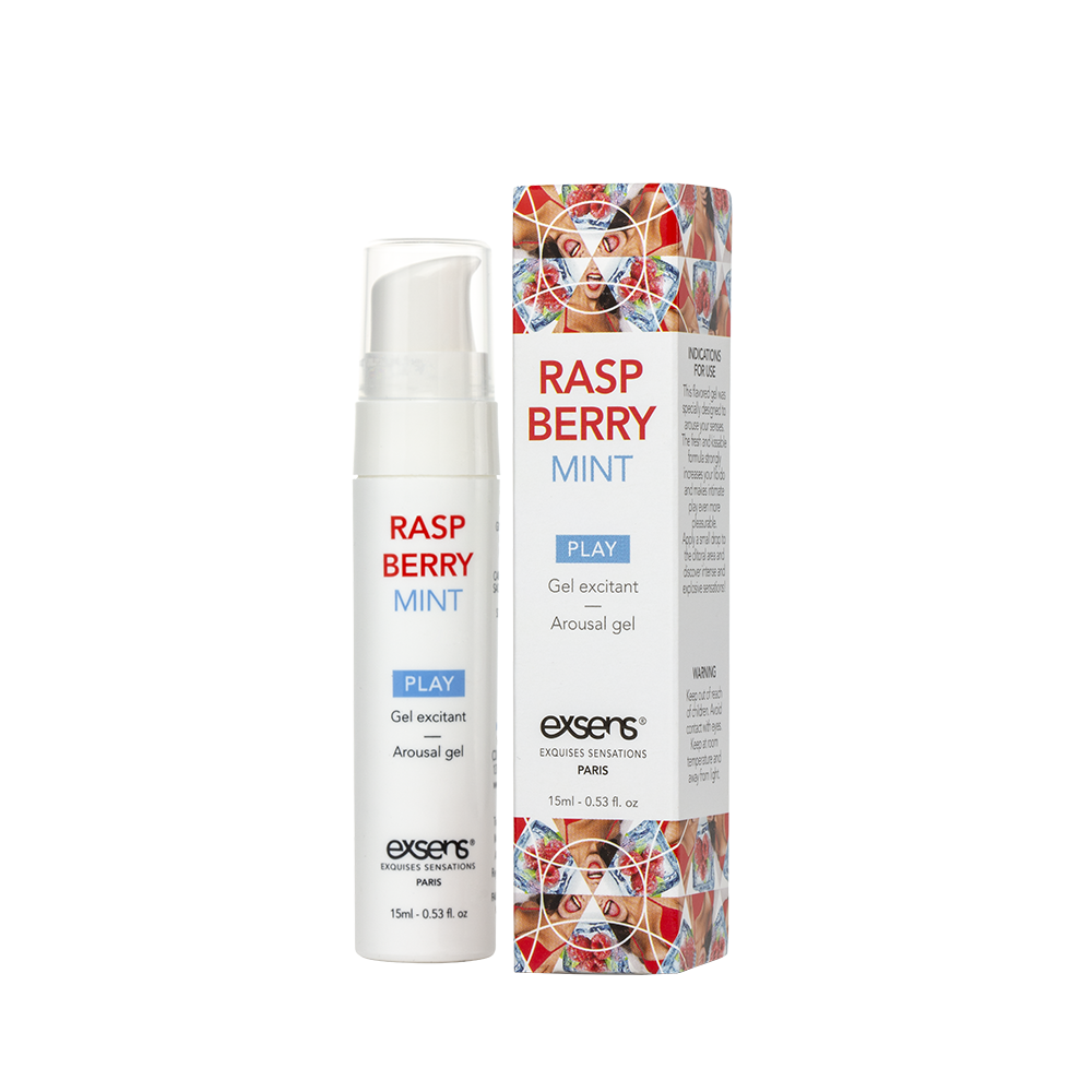 Женские возбудители - Стимулирующий гель EXSENS Kissable Raspberry Mint 15мл можно для поцелуев, охлаждающий